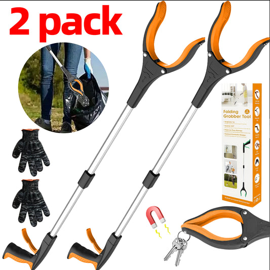 32" Reacher Grabber Tool - Trash Picker & Gripper Stick