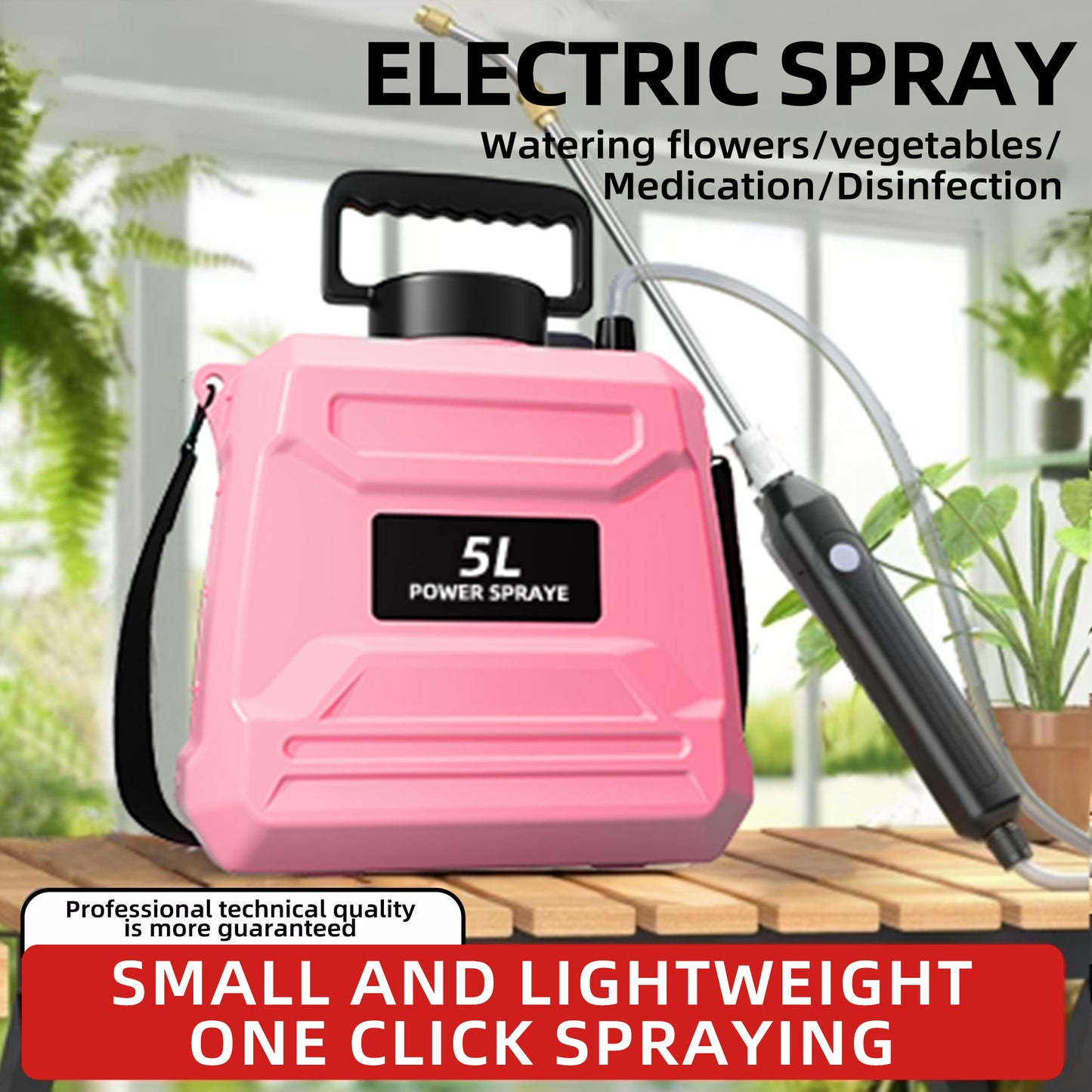 SZTAA Garden Sprayer with Adjustable Shoulder Strap for Lawn,Garden,Cleaning 5L
