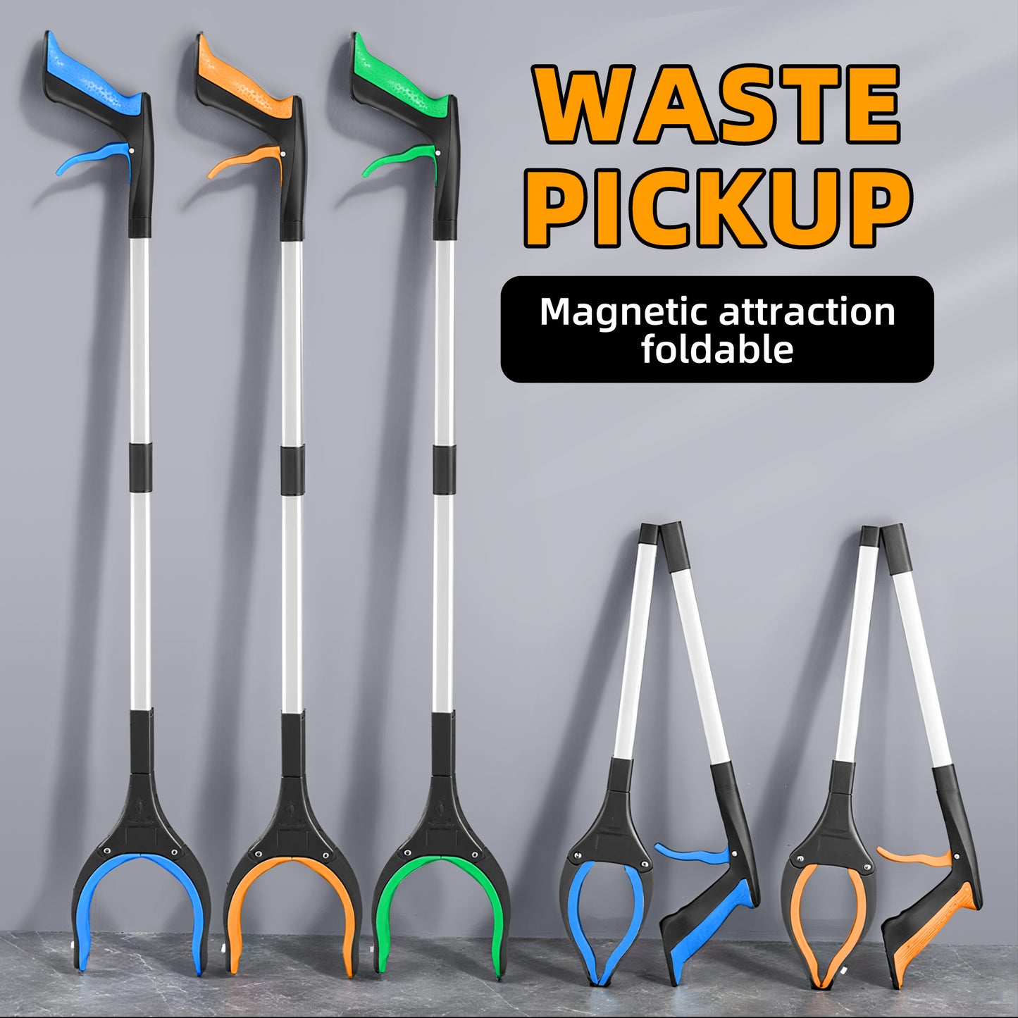 32" Reacher Grabber Tool - Trash Picker & Gripper Stick