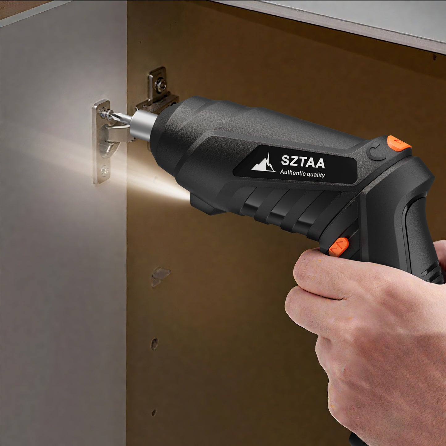 SZTAA 3.6V Cordless Electric Screwdriver Kit - USB-C Charging, 3Nm Torque, 47-Piece Bits w/Built-in LED Light & Compact Case Home Improvement blck