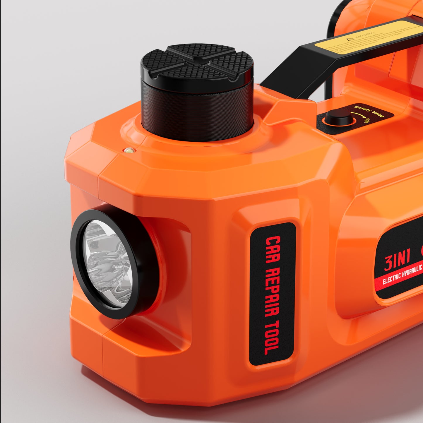 SZTAA 5 Ton Electric Car Jack Lift - All-in-One Kit w/ Impact Wrench, Air Pump & Light for Quick Tire Changes