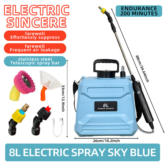5L Electric Sprayer, Powerful Electric Sprayer, 3 Spray Nozzles, Rechargeable,Shoulder Style Electric Sprayer