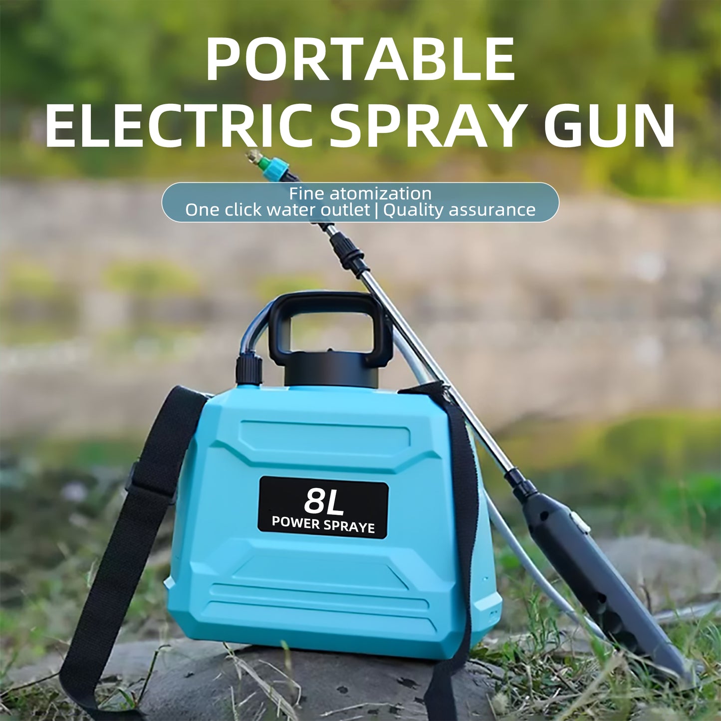 Watering Can With Spray Gun Automatic Mister 8L Electric Sprayer, Powerful Electric Spray