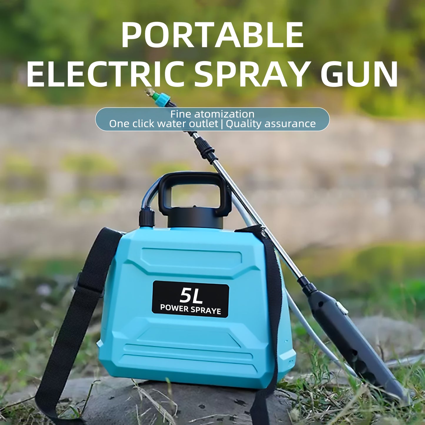 5L Electric Sprayer, Powerful Electric Sprayer, 3 Spray Nozzles, Rechargeable,Shoulder Style Electric Sprayer