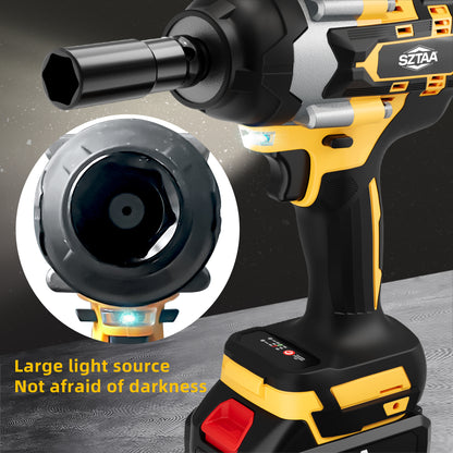 SZTAA Wireless Impact Wrench, 1/2 Inch Brushless Power Impact Driver, Torque 750