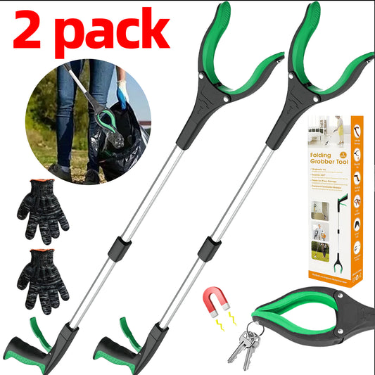 32" Reacher Grabber Tool - Trash Picker & Gripper Stick