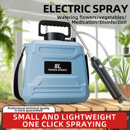 Watering Can With Spray Gun Automatic Mister 8L Electric Sprayer, Powerful Electric Spray