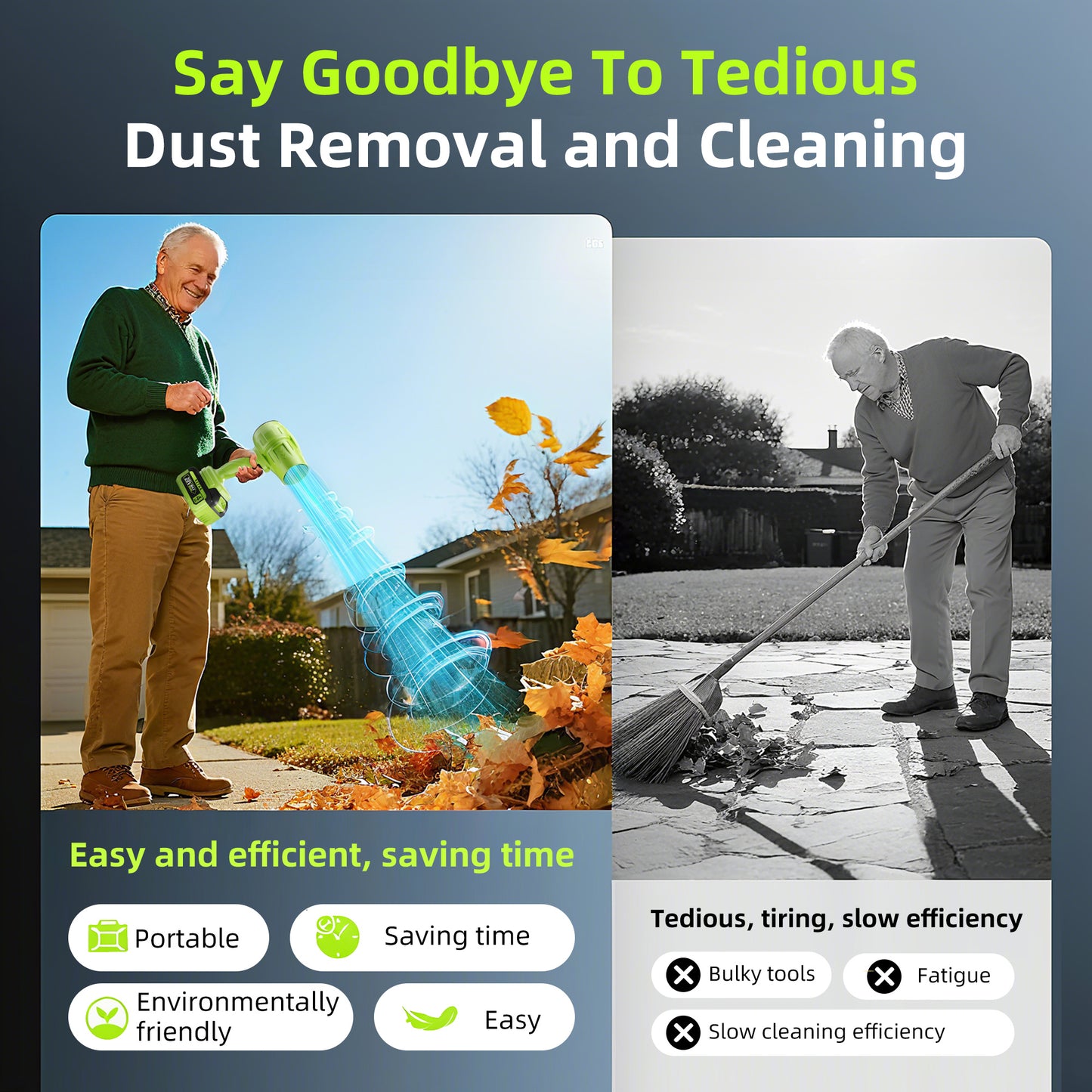 Handheld Brushless Cordless Leaf Blower Super Power for Yard, Lawn, Driveway