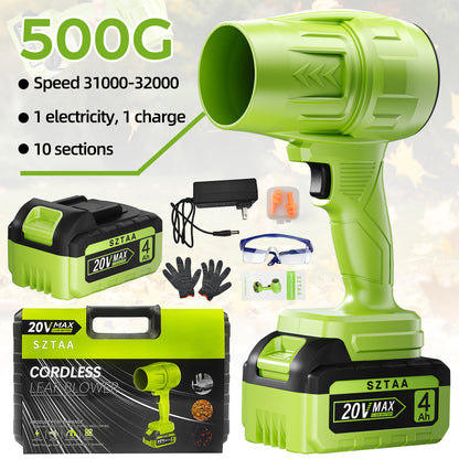 Power Cordless Leaf Blower 20V，1 Battery Handheld for Yard, Lawn, Driveway & Snow,260 CFM/76 MPH Air Speed,Variable Speed, Lightweight