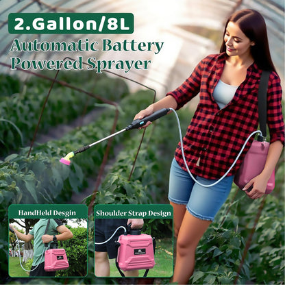 SZTAA 8L Garden Sprayer with Adjustable Shoulder Strap for Lawn,Garden,Cleaning