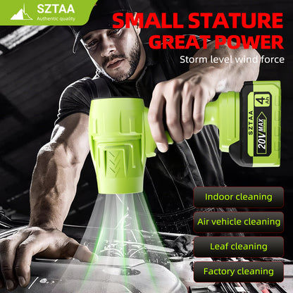 Power Cordless Leaf Blower 20V，1 Battery Handheld for Yard, Lawn, Driveway & Snow,260 CFM/76 MPH Air Speed,Variable Speed, Lightweight